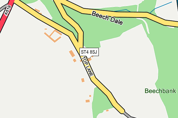 ST4 8SJ map - OS OpenMap – Local (Ordnance Survey) ST4 8SJ map - OS OpenMap – Local (Ordnance Survey)