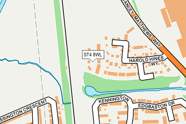 ST4 8WL map - OS OpenMap – Local (Ordnance Survey) ST4 8WL map - OS OpenMap – Local (Ordnance Survey)