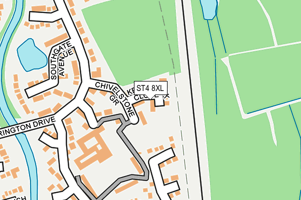ST4 8XL map - OS OpenMap – Local (Ordnance Survey) ST4 8XL map - OS OpenMap – Local (Ordnance Survey)
