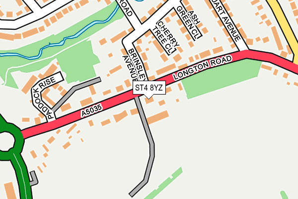 ST4 8YZ map - OS OpenMap – Local (Ordnance Survey) ST4 8YZ map - OS OpenMap – Local (Ordnance Survey)