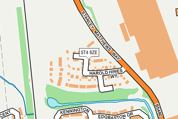 ST4 8ZE map - OS OpenMap – Local (Ordnance Survey) ST4 8ZE map - OS OpenMap – Local (Ordnance Survey)