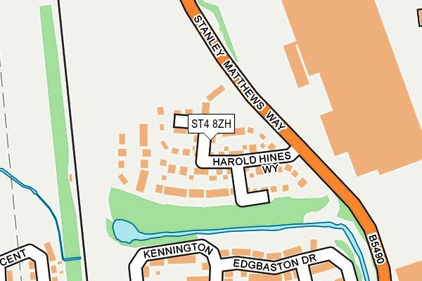ST4 8ZH map - OS OpenMap – Local (Ordnance Survey) ST4 8ZH map - OS OpenMap – Local (Ordnance Survey)