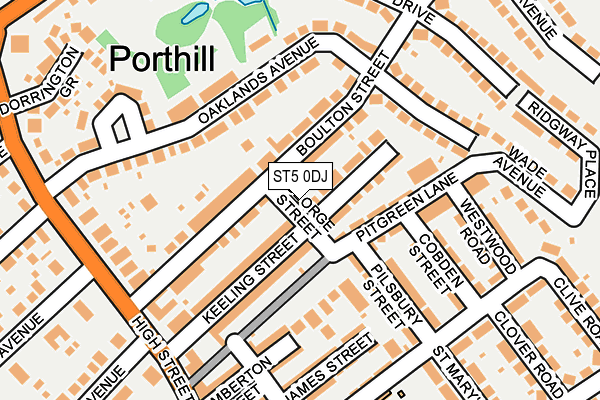 ST5 0DJ map - OS OpenMap – Local (Ordnance Survey) ST5 0DJ map - OS OpenMap – Local (Ordnance Survey)