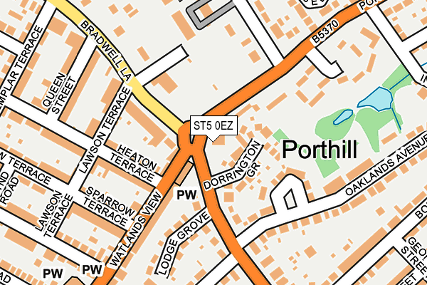 ST5 0EZ map - OS OpenMap – Local (Ordnance Survey) ST5 0EZ map - OS OpenMap – Local (Ordnance Survey)