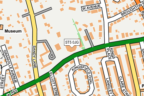 ST5 0JG map - OS OpenMap – Local (Ordnance Survey) ST5 0JG map - OS OpenMap – Local (Ordnance Survey)