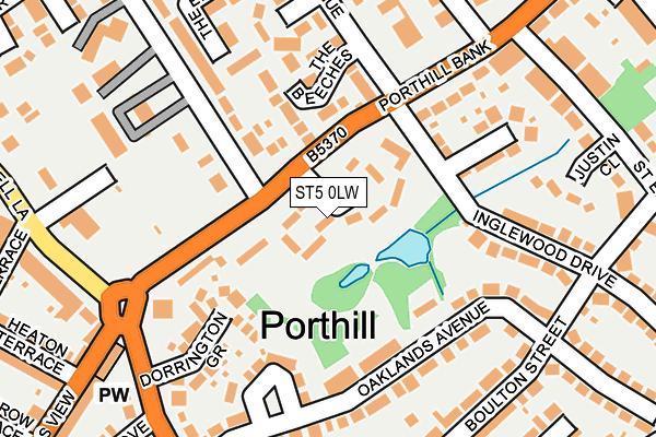 ST5 0LW map - OS OpenMap – Local (Ordnance Survey) ST5 0LW map - OS OpenMap – Local (Ordnance Survey)