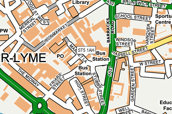 ST5 1AH map - OS OpenMap – Local (Ordnance Survey) ST5 1AH map - OS OpenMap – Local (Ordnance Survey)