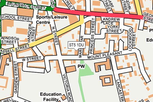 ST5 1DU map - OS OpenMap – Local (Ordnance Survey) ST5 1DU map - OS OpenMap – Local (Ordnance Survey)