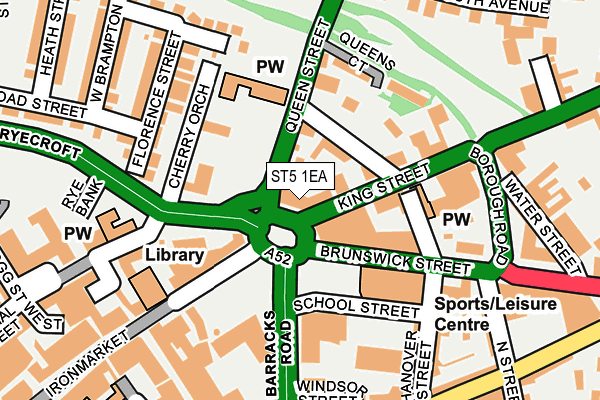 ST5 1EA map - OS OpenMap – Local (Ordnance Survey) ST5 1EA map - OS OpenMap – Local (Ordnance Survey)