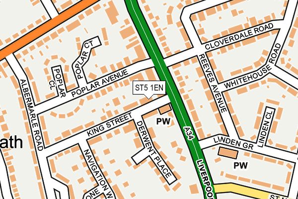 ST5 1EN map - OS OpenMap – Local (Ordnance Survey) ST5 1EN map - OS OpenMap – Local (Ordnance Survey)