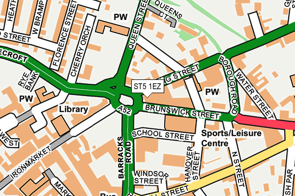ST5 1EZ map - OS OpenMap – Local (Ordnance Survey) ST5 1EZ map - OS OpenMap – Local (Ordnance Survey)