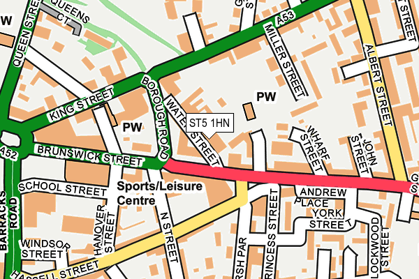ST5 1HN map - OS OpenMap – Local (Ordnance Survey) ST5 1HN map - OS OpenMap – Local (Ordnance Survey)