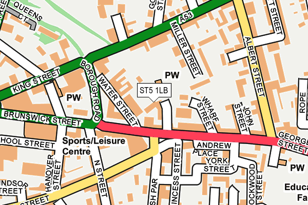 ST5 1LB map - OS OpenMap – Local (Ordnance Survey) ST5 1LB map - OS OpenMap – Local (Ordnance Survey)