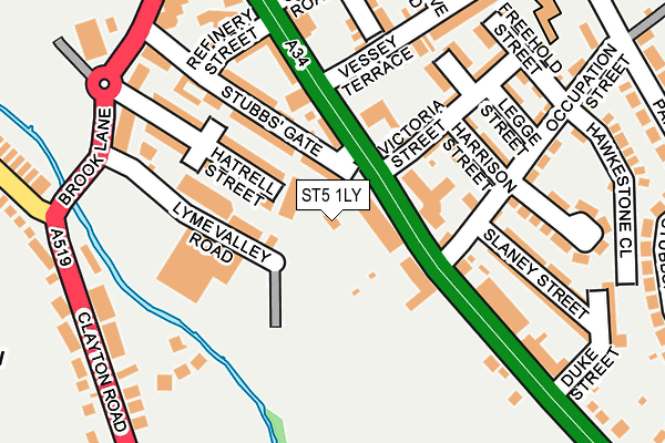 ST5 1LY map - OS OpenMap – Local (Ordnance Survey) ST5 1LY map - OS OpenMap – Local (Ordnance Survey)