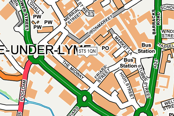 ST5 1QN map - OS OpenMap – Local (Ordnance Survey) ST5 1QN map - OS OpenMap – Local (Ordnance Survey)