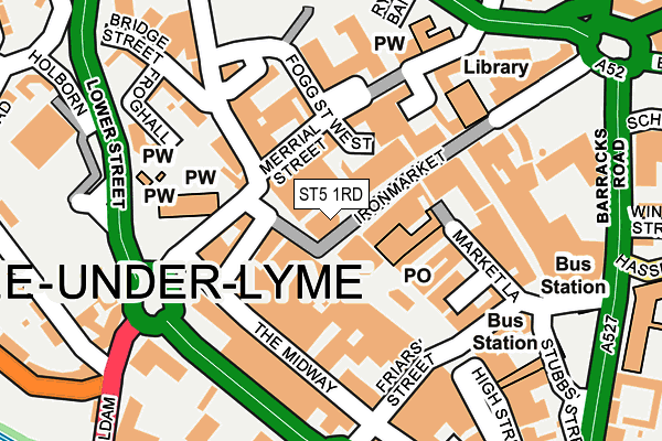 ST5 1RD map - OS OpenMap – Local (Ordnance Survey) ST5 1RD map - OS OpenMap – Local (Ordnance Survey)