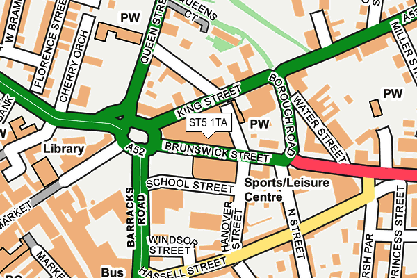 ST5 1TA map - OS OpenMap – Local (Ordnance Survey) ST5 1TA map - OS OpenMap – Local (Ordnance Survey)