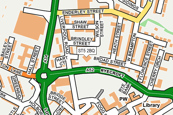 ST5 2BQ map - OS OpenMap – Local (Ordnance Survey) ST5 2BQ map - OS OpenMap – Local (Ordnance Survey)