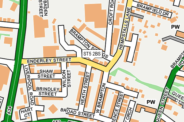 ST5 2BS map - OS OpenMap – Local (Ordnance Survey) ST5 2BS map - OS OpenMap – Local (Ordnance Survey)