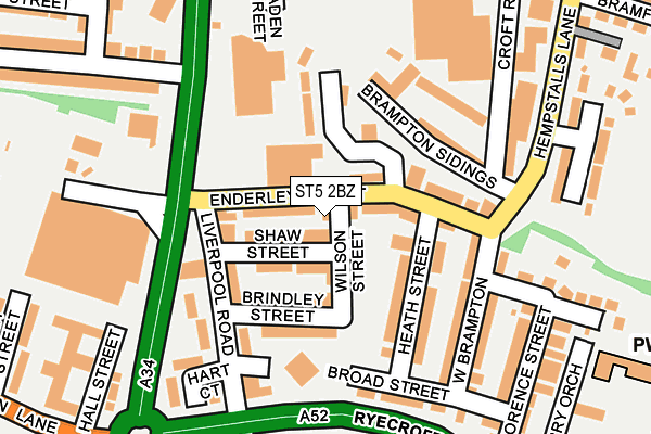 ST5 2BZ map - OS OpenMap – Local (Ordnance Survey) ST5 2BZ map - OS OpenMap – Local (Ordnance Survey)
