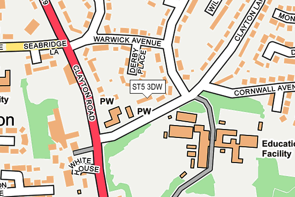 ST5 3DW map - OS OpenMap – Local (Ordnance Survey) ST5 3DW map - OS OpenMap – Local (Ordnance Survey)