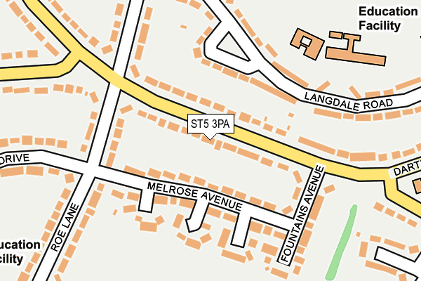 ST5 3PA map - OS OpenMap – Local (Ordnance Survey) ST5 3PA map - OS OpenMap – Local (Ordnance Survey)