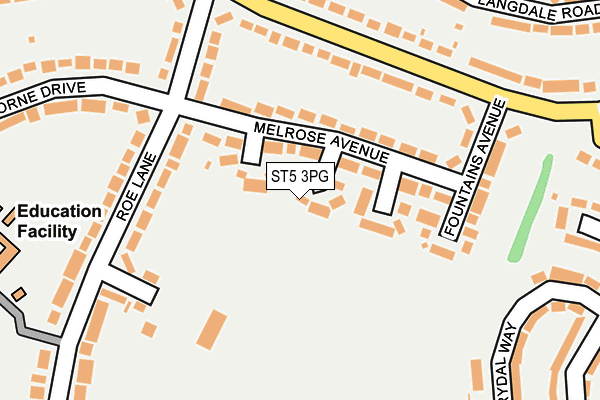 ST5 3PG map - OS OpenMap – Local (Ordnance Survey) ST5 3PG map - OS OpenMap – Local (Ordnance Survey)