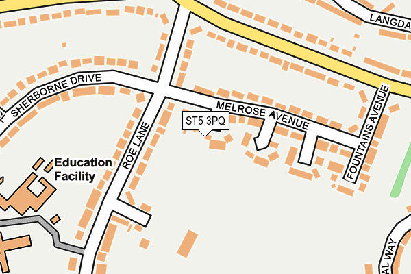 ST5 3PQ map - OS OpenMap – Local (Ordnance Survey) ST5 3PQ map - OS OpenMap – Local (Ordnance Survey)