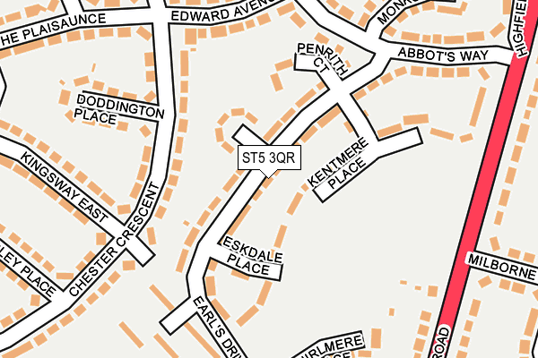 ST5 3QR map - OS OpenMap – Local (Ordnance Survey) ST5 3QR map - OS OpenMap – Local (Ordnance Survey)