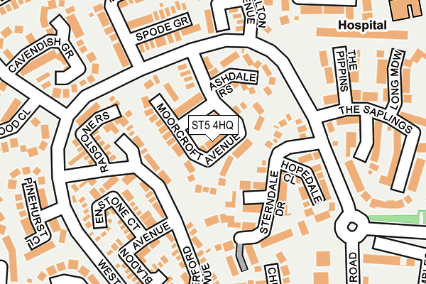 ST5 4HQ map - OS OpenMap – Local (Ordnance Survey) ST5 4HQ map - OS OpenMap – Local (Ordnance Survey)