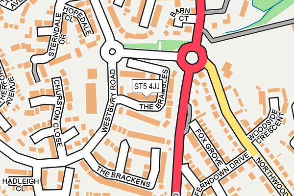 ST5 4JJ map - OS OpenMap – Local (Ordnance Survey) ST5 4JJ map - OS OpenMap – Local (Ordnance Survey)