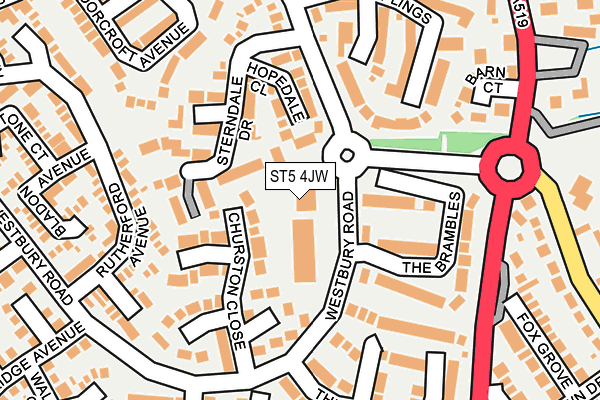 ST5 4JW map - OS OpenMap – Local (Ordnance Survey) ST5 4JW map - OS OpenMap – Local (Ordnance Survey)