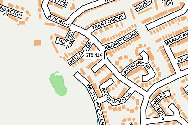 ST5 4JX map - OS OpenMap – Local (Ordnance Survey) ST5 4JX map - OS OpenMap – Local (Ordnance Survey)