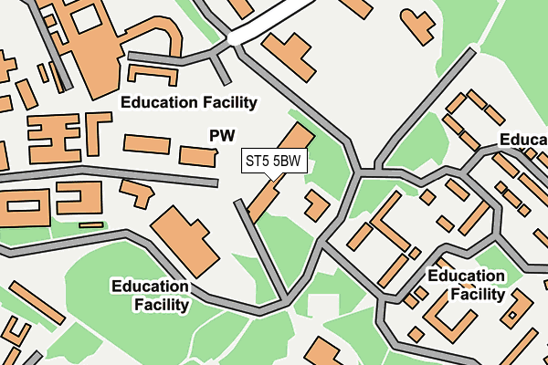 ST5 5BW map - OS OpenMap – Local (Ordnance Survey) ST5 5BW map - OS OpenMap – Local (Ordnance Survey)