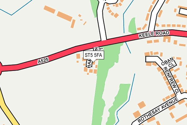 ST5 5FA map - OS OpenMap – Local (Ordnance Survey) ST5 5FA map - OS OpenMap – Local (Ordnance Survey)