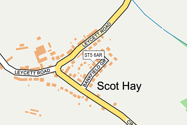 ST5 6AR map - OS OpenMap – Local (Ordnance Survey)