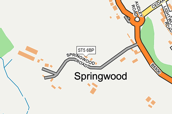ST5 6BP map - OS OpenMap – Local (Ordnance Survey)