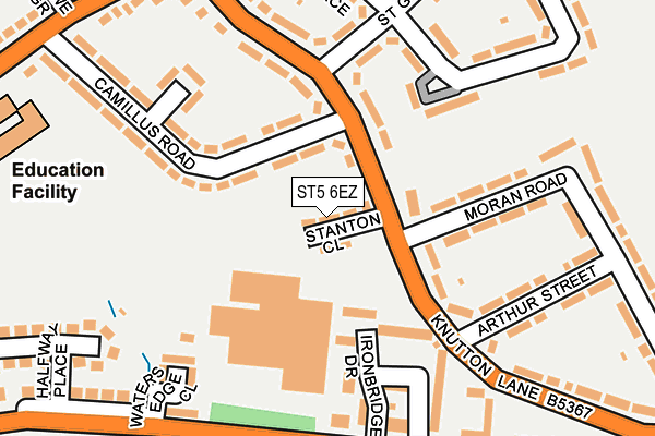 ST5 6EZ map - OS OpenMap – Local (Ordnance Survey) ST5 6EZ map - OS OpenMap – Local (Ordnance Survey)