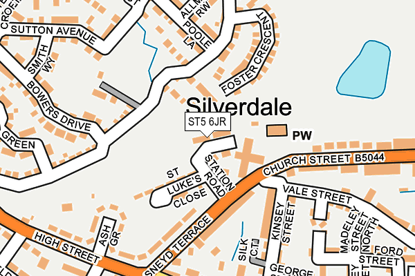 ST5 6JR map - OS OpenMap – Local (Ordnance Survey) ST5 6JR map - OS OpenMap – Local (Ordnance Survey)
