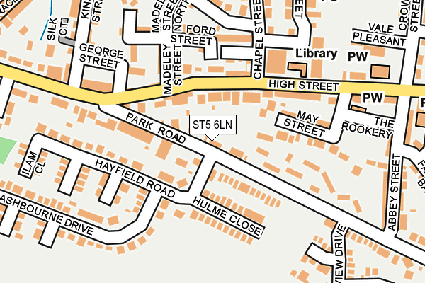 ST5 6LN map - OS OpenMap – Local (Ordnance Survey) ST5 6LN map - OS OpenMap – Local (Ordnance Survey)
