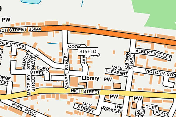 ST5 6LQ map - OS OpenMap – Local (Ordnance Survey) ST5 6LQ map - OS OpenMap – Local (Ordnance Survey)