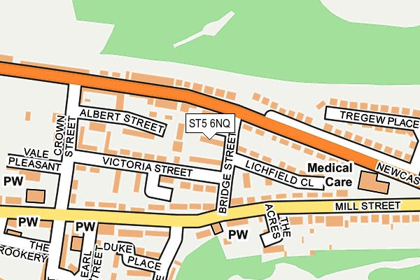 ST5 6NQ map - OS OpenMap – Local (Ordnance Survey)