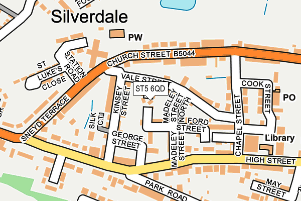 ST5 6QD map - OS OpenMap – Local (Ordnance Survey) ST5 6QD map - OS OpenMap – Local (Ordnance Survey)
