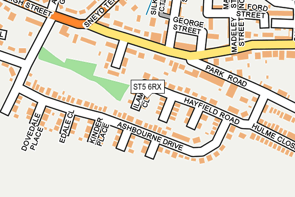 ST5 6RX map - OS OpenMap – Local (Ordnance Survey) ST5 6RX map - OS OpenMap – Local (Ordnance Survey)