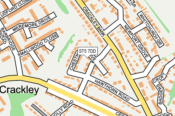ST5 7DD map - OS OpenMap – Local (Ordnance Survey) ST5 7DD map - OS OpenMap – Local (Ordnance Survey)