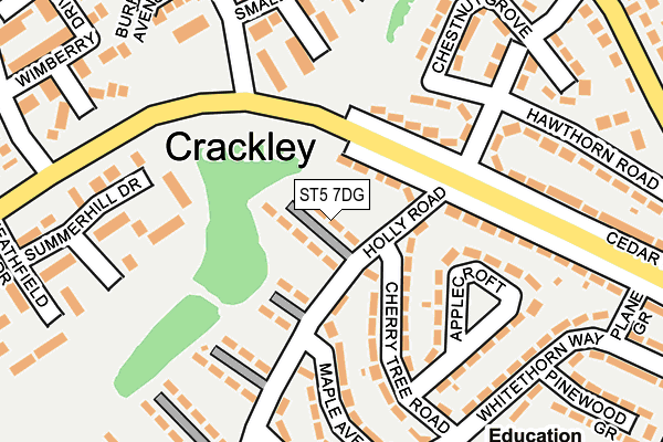 ST5 7DG map - OS OpenMap – Local (Ordnance Survey) ST5 7DG map - OS OpenMap – Local (Ordnance Survey)