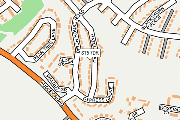 ST5 7DR map - OS OpenMap – Local (Ordnance Survey) ST5 7DR map - OS OpenMap – Local (Ordnance Survey)