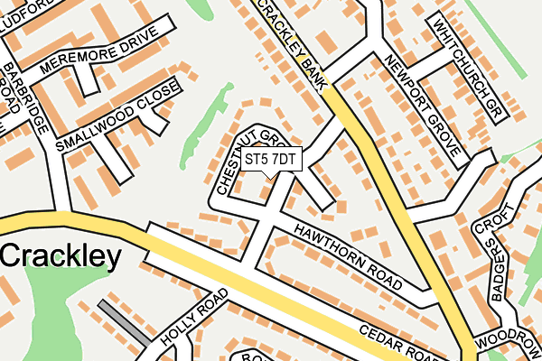 ST5 7DT map - OS OpenMap – Local (Ordnance Survey) ST5 7DT map - OS OpenMap – Local (Ordnance Survey)