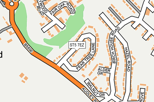 ST5 7EZ map - OS OpenMap – Local (Ordnance Survey) ST5 7EZ map - OS OpenMap – Local (Ordnance Survey)