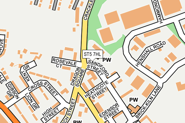 ST5 7HL map - OS OpenMap – Local (Ordnance Survey) ST5 7HL map - OS OpenMap – Local (Ordnance Survey)
